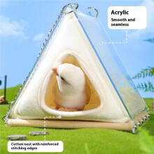Bird House for Cage Detachable Liner Winter Warm House Bird Bed FinchNest Snuggle Cave for Parakeet Conure