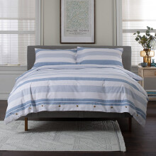 The Lyndon Company Next Level Duvet Set Fog size: Double