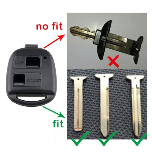 Key Fob Case Shell 2Btn Replace for Toyota Yaris 2005 2011 STOCO1 UK 2