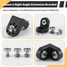 1/4 3/8 Extension de Vis 90 Adaptateur de Montage à Angle Droit pour Trépied Moniteur Transmission D'Image Vidéo Cage de Caméra DSLR