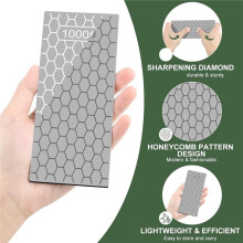 Diamond Whetstone Set, Sharpening Discs with Honeycomb Surface Plates, Coarse to Fine 150/240/600/1000/2000/3000 Grit