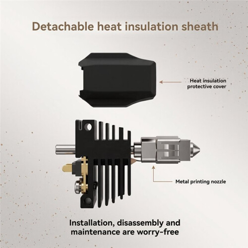 Hotend Kit for Flashforge Creator 5/5 Pro,Quick Swap Integrated Nozzle Replacement 3D Printer Parts 0.6mm 2