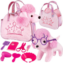 LINFUN KIDS Dog Grooming Kit Kids Vet Toys 3 Year Old Girl Gifts, Pink
