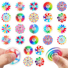 40 Pack Mini Rainbow Fidget Spinners Party Bag Filler for Kids, Rainbow Pass the Parcel Prizes, Finger Spinner for Kids