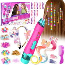 Gifts for Girls Ages 5 6 7 8 9 10, Hair Braiding Kit & DIY Hair Accessories