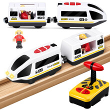 Starvortex Electric Train Set, Motorised Battery Trains for Brio Accessories Wooden Track, Remote Control Train Compatible with Brio Thomas Railway