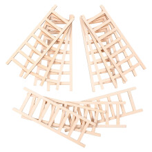 SUPVOX 12Pcs Mini Wooden Staircase Decorations Hand Crafted Dollhouse Stairs Tiny Ladder Decor for Home Garden Display Diy Craft Accessory Micro