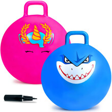 Space Hopper for Kids Ages 3+, 2Pcs Jumping Ball Bouncy Hoppers with Handle