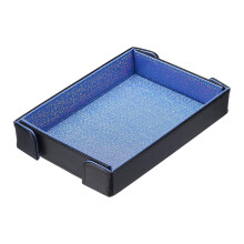 sourcing map PU Leather Dice Tray, Rectangle Magnetic Folding Velvet Portable Folding Dice Rolling Tray for Table Games Keys Wallet Watch Coin