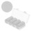 sourcing map 100Pcs Plastic Poker Chips, 37mm, Light Gray 1