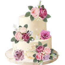 Wedding Flowers Cake Toppers Rose Flowers for Cake Decorating