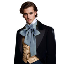 Renaissance Scarf Jabot Cravat,Mens Costume Collar for Victorian Edwardian Western Wedding Halloween Necktie
