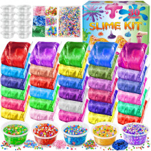 30 Pack DIY Slime Kit, Slime Making Kit for Girls, Premade Clear Slime