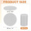 sourcing map 100Pcs Plastic Poker Chips, 37mm, Light Gray 2