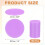 sourcing map 100Pcs Plastic Poker Chips, 37mm, Light Purple 2