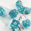 ORUZA Liquid Core DND Dice Set Polyhedral Resin Sharp Edge D&D Dice 7 PCS 4