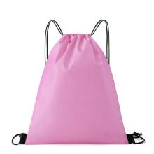 (Pink) Waterproof Nylon Drawstring Shoe Bag Sports Gym Travel Storage Pouch