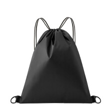(black) Waterproof Nylon Drawstring Shoe Bag Sports Gym Travel Storage Pouch