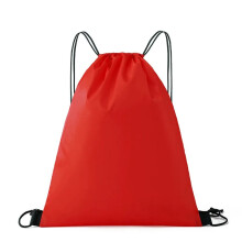 (Red) Waterproof Nylon Drawstring Shoe Bag Sports Gym Travel Storage Pouch