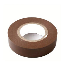 (Brown / 10M / 15mm) PVC Electrical Insulation Tape Waterproof Flame Retardant Coloured