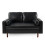 Henley Black Faux Leather 3 Seater Sofa 2