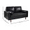 Henley Black Faux Leather 3 Seater Sofa 6