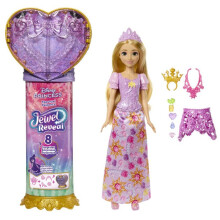 Puppen-Model - Disney - Rapunzel Jewel Reveal mit 8 Überraschungen - Schmuckkästchen enthalten - Ab 3 Jahren