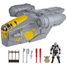 Mandalorian Razor Crest Fahrzeug und 2-in-1 Set mit 35 cm und Mandalorianer- und Grogu-Figuren, Spielzeug für Kinder ab 4 Jahren