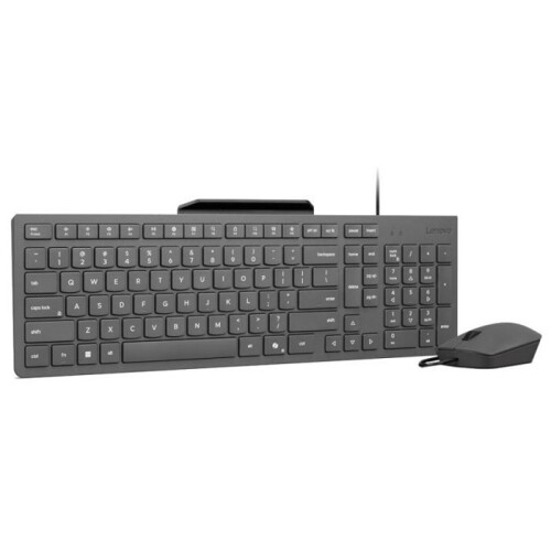 Lenovo Combo teclado y ratón - LENOVO - 310 USB-A - Cableado USB-A - 1600 DPI - Resistente a salpicaduras