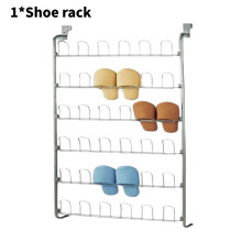 Porte-chaussures en métal six couches outils de rangement salon rangement pratique