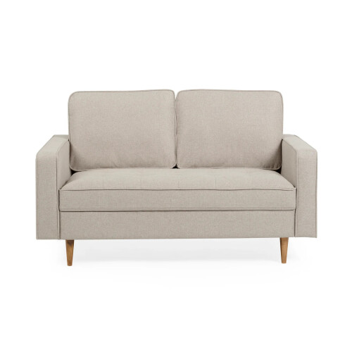 Henrietta Beige Upholstered 2 Seater Sofa 1