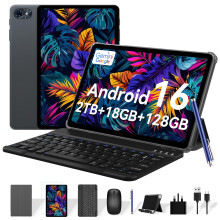 TABWEE T80 Android 16 Tablet, 2026 Tablet with Keyboard and Pen, Gemini AI 3.0,10 Inch Android Tablets 18GB+128GB/2TB, 6000mAh, FHD, Bluetooth 5.0, GP
