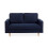 Henrietta Deep Blue Linen 2 Seater Sofa 3