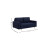 Henrietta Deep Blue Linen 2 Seater Sofa 5