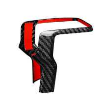 Carbon Fiber Center Console Gear Shift Knob Cover Trim for Silverado 1500 2022-2026 Interior Accessories