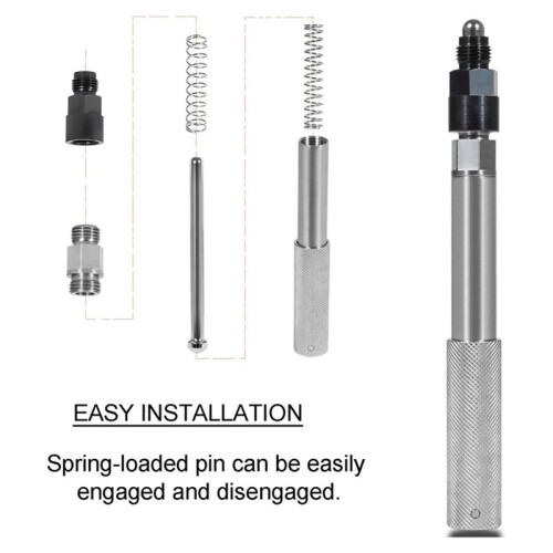 J-42083 Automatic Timing Pin+9U-7227 Injector Height Adjustment Gauge Tool+Engine Barring Socket for 2