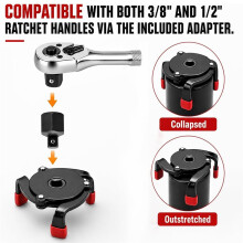 3-Teiliges Ölfilterschlüssel-Set, Ölfilter-Ausbauwerkzeug für PKW, 10" & 12" Verstellbare Ölfilterzange