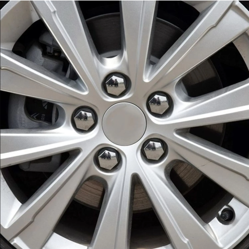 Jaguar E-Pace SUV (I, 17+) - Wheel bolt caps 17 mm silver 1