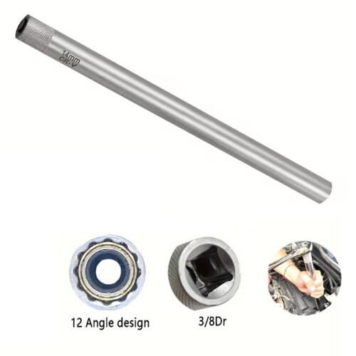 3/8" Drive Magnetic  Socket (12-Point Thin Wall, 14mm) Automotive Engine Repair & Removal Tool 2