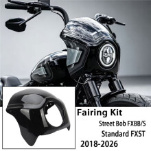 Gloss Black Headlight Fairing/Cowl for Softail Street Bob (FXBB/S) and FXST Standard (2018-2026)