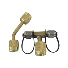 AC Refrigerant Conversion Valve Adapter Kit for Car AC Repair - SAE 1/4" to 12ACME & R134a to R12 AC System Conversion