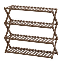 Bambus Schuhregal 4 Etagen ohne Montage 70cm