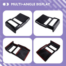 Car Rear Console Air Vent Trim Frame Armrest Box Anti-Kick Cover for 4Runner 2025 Carbon Fier