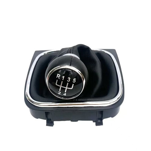 For   5 V MK5 MK6  R32 2004-2014 5  Gear Shift Knob with Boot Collar Case Accessories 2