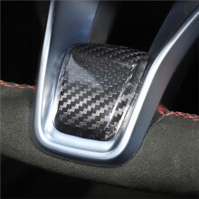 Real Carbon Fiber Steering Wheel Lower V Trim Cover for Giulia Stelvio Tonale 2020-2025 Glossy Black