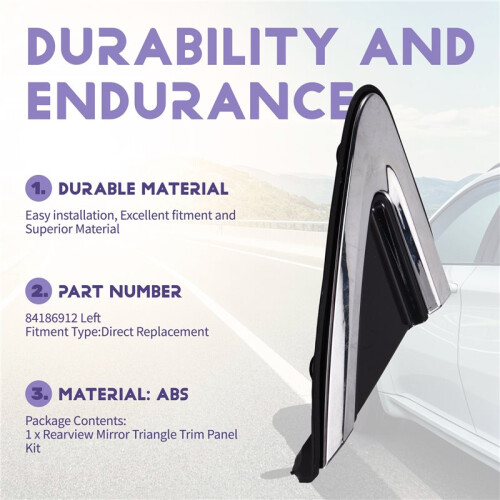 Reversing Mirror Triangle Trim Panel Door A-Pillar Corner Triangle Cover for  XT5 17-20 84186912 Left 2