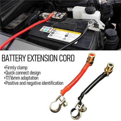 Car Battery Positive and Negative Extension Wire Modified  Pile Cable Adapter Power 1