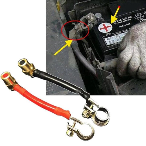 Car Battery Positive and Negative Extension Wire Modified  Pile Cable Adapter Power 2