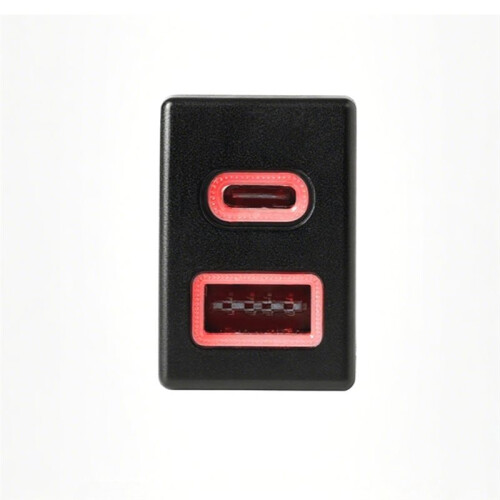 Car Charger Socket Dual USB Type-C PD 12V 24V Dashboard Panel Mount Charger Adapter for  D-MAX 2018-2022 Old Model 1