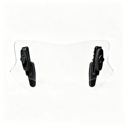 Motorcycle Universal Windshield Extension Adjustable Spoiler Clamp- Windscreen Deflector for    Clear